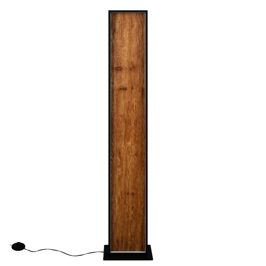 Piantana di legno rettangolare moderna led dimmerabile
