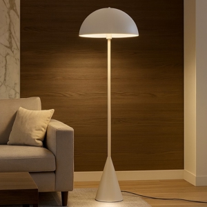 Lampada da terra piantana grigio chiaro design moderno