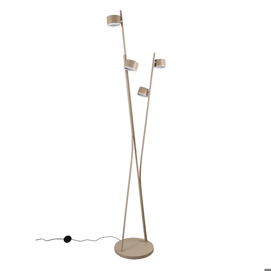 Piantana beige luci orientabili moderna per soggiorno