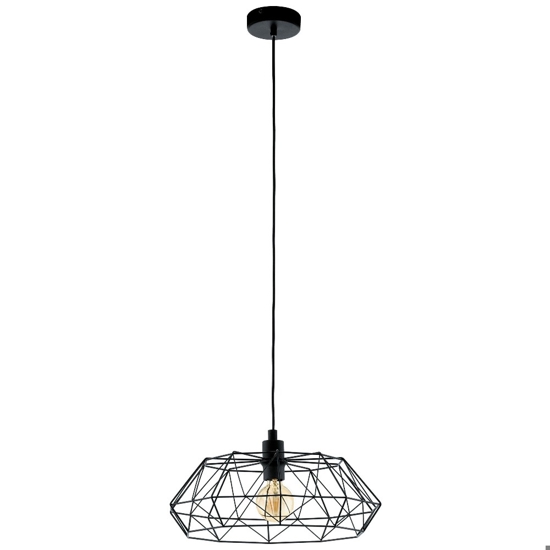 Lampadario per cucina nero eglo carlton