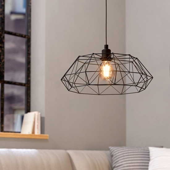 Lampadario per cucina nero eglo carlton