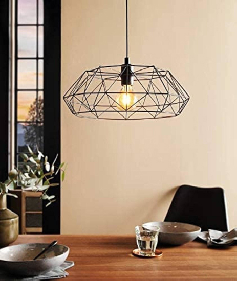 Lampadario per cucina nero eglo carlton