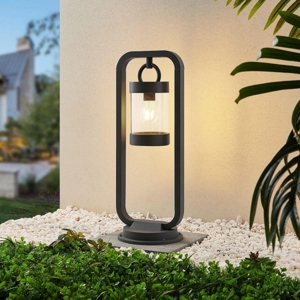 Lampioncino da giardino antracite con sensore crepuscolare