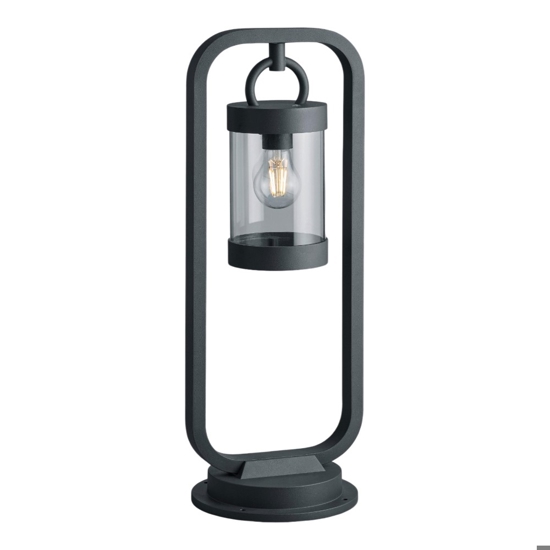Lampioncino da giardino antracite con sensore crepuscolare