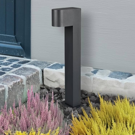 Lampione basso da giardino moderno antracite