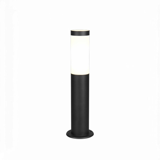 Lampione da giardino ip44 h45 cm nero opaco