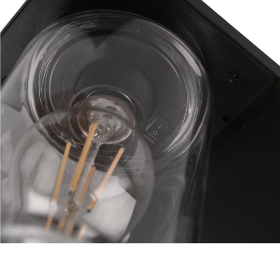 Lampioncino da giardino nero con sensore crepuscolare