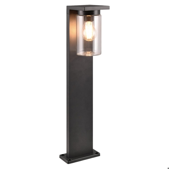 Lampioncino da giardino nero con sensore crepuscolare