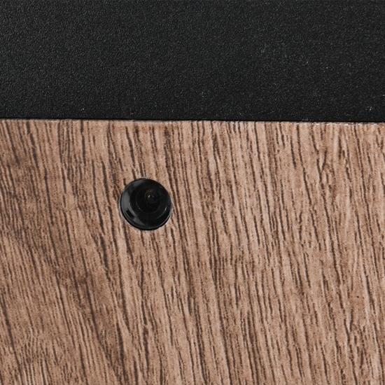Lampione da giardino effetto legno con sensore crepuscolare interruttore