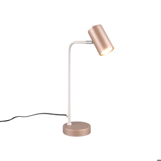 Lampada da tavolo moderna marrone orientabile