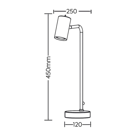 Lampada da tavolo moderna marrone orientabile