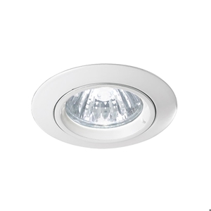 Faretto gu10 tondo metallo bianco da incasso per soffitto in cartongesso