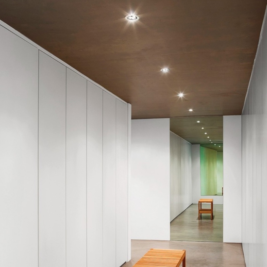 Faretto gu10 tondo metallo bianco da incasso per soffitto in cartongesso