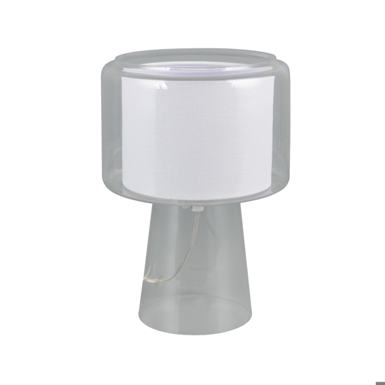 Lampada da comodino moderna di vetro trasparente per camera da letto