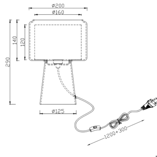 Lampada da comodino moderna di vetro trasparente per camera da letto