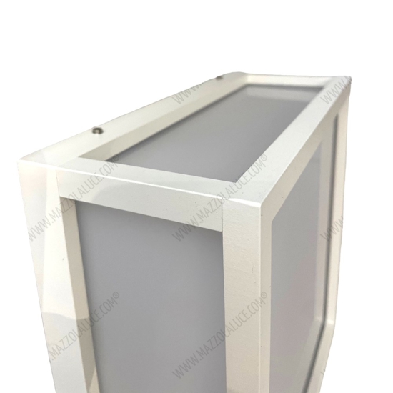 Isyluce applique da esterno a parete soffitto bianca  quadrata