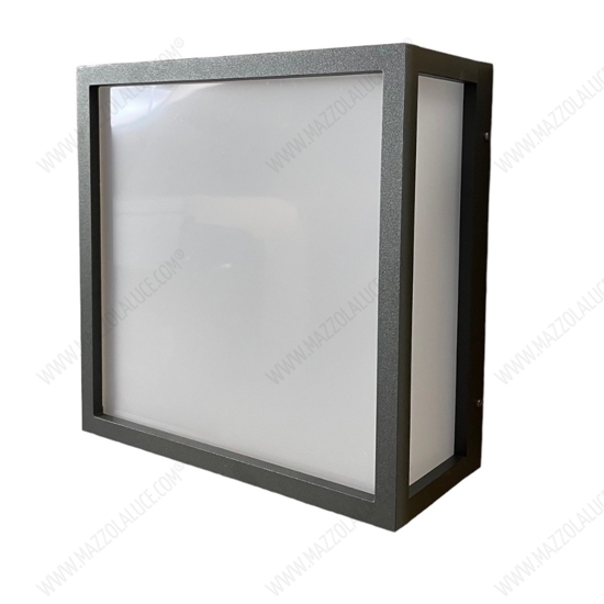 Applique quadrato antracite per esterno isyluce quad déco
