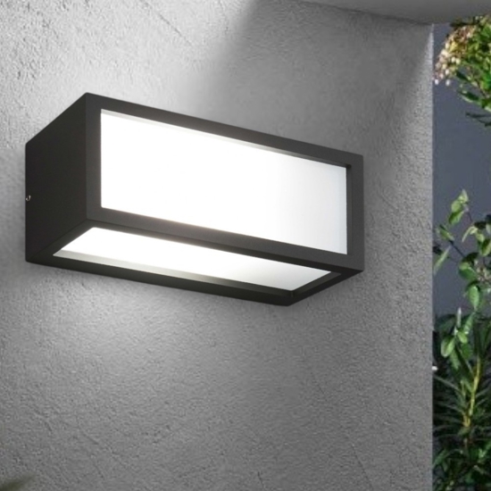 Applique da esterno rettangolare r7s antracite isyluce