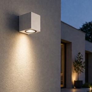 Isyluce applique per esterni moderni cubo bianco