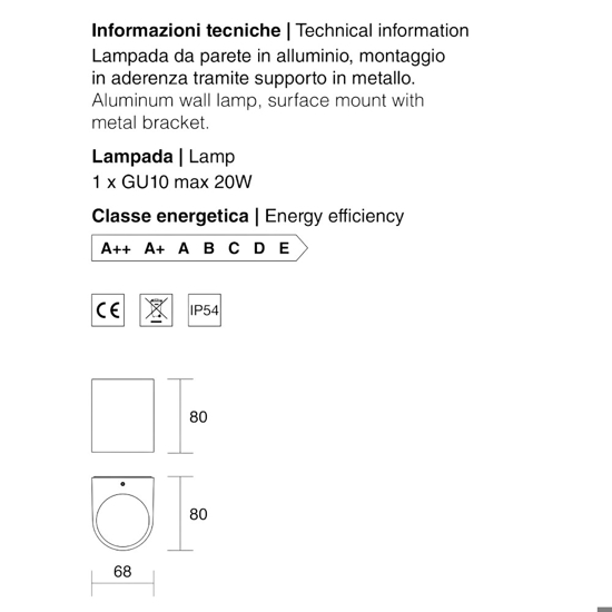 Applique per esterni antracite moderna isyluce