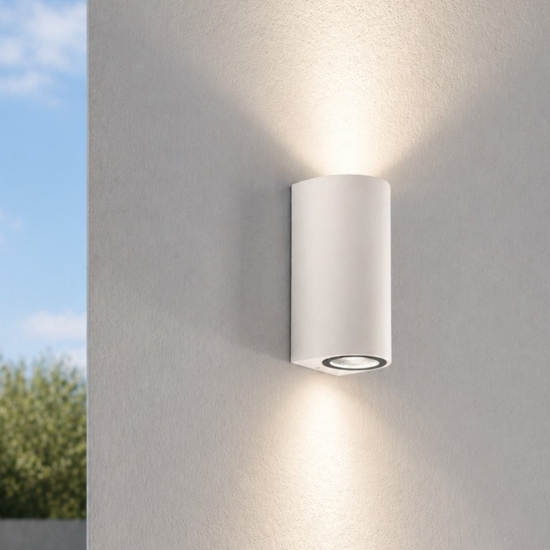 Applique per esterno moderno bianco tondo isyluce