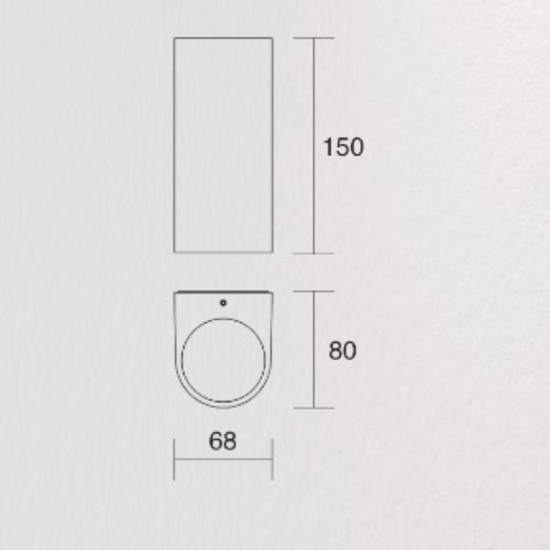 Applique per esterno moderno bianco tondo isyluce