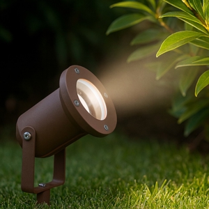 Faretto da esterno giardino orientabile marrone corten
