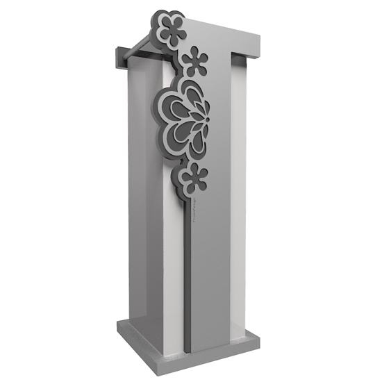 Merletto portaombrelli moderno legno colore alluminio