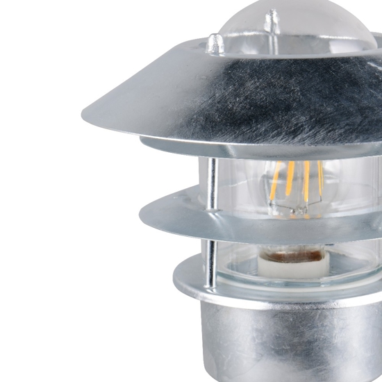 Lampioncino per esterno acciaio zincato ip44 anti corrosione salsedine
