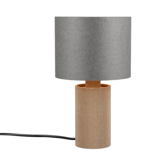 Lampada da comodino con base in bambu per camera da letto