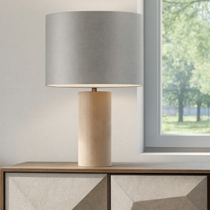 Lampada da tavolo moderna h30 paralume grigio