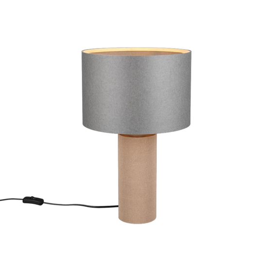 Lampada da tavolo moderna h30 paralume grigio