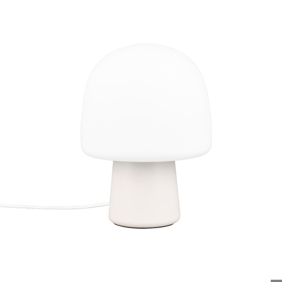 Lampada grigio chiaro da camera da letto moderna per comodino