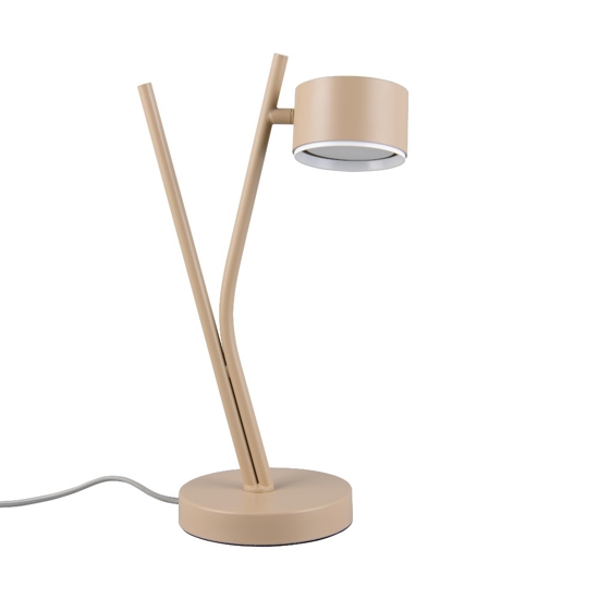 Lampada da comodino beige moderna luce orientabile