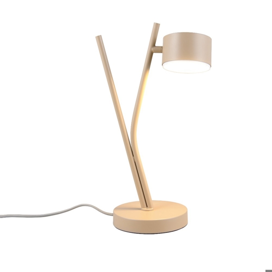 Lampada da comodino beige moderna luce orientabile