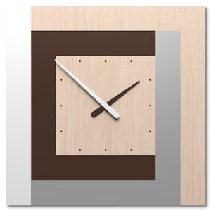Orologio grande da muro rovere decape clock63 stripes