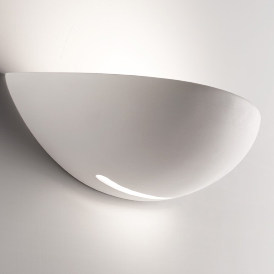 Isyluce shell applique di gesso bianca 