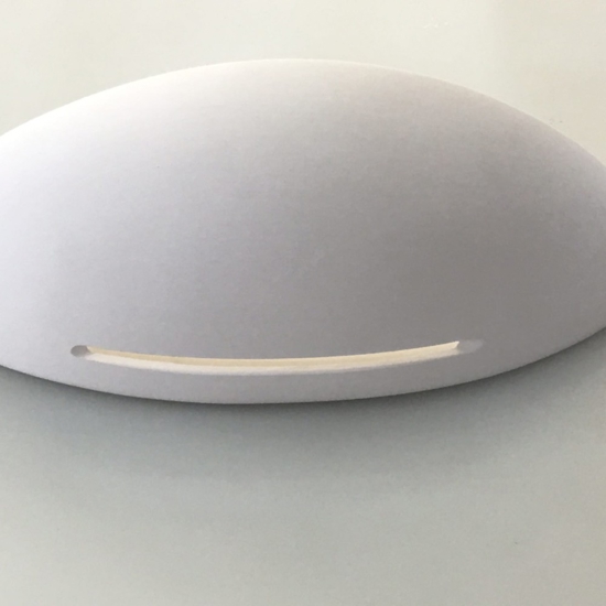 Isyluce shell applique di gesso bianca 