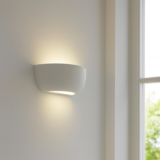 Isyluce applique in gesso bianco 2 verniciabile