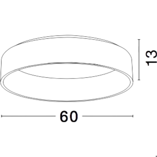 Plafoniera led 42w 3000k moderna 60cm cerchio marrone