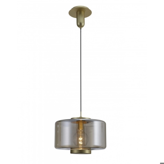 Lampadario moderno per soggiorno vetro bronzo