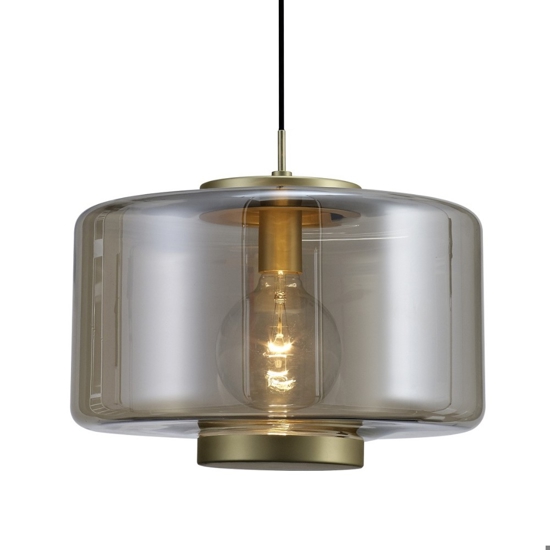 Lampadario moderno per soggiorno vetro bronzo
