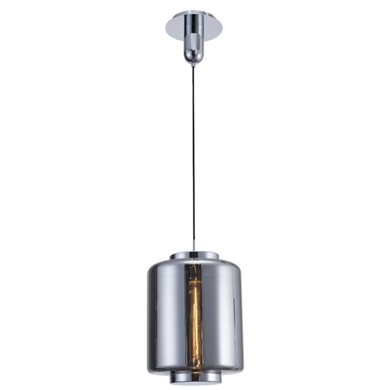 Lampada a sospensione design vetro cromo grafite