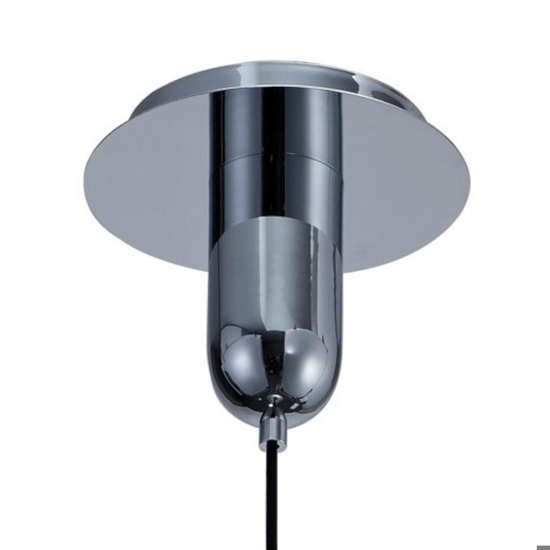 Lampada a sospensione design vetro cromo grafite