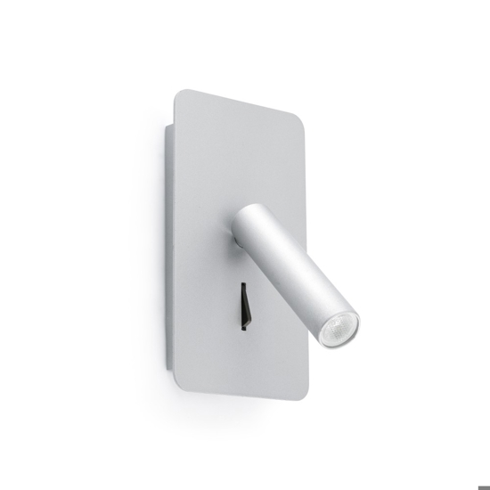 Applique camera da letto 3w 3000k orientabile grigio 