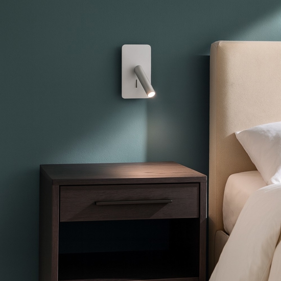 Applique camera da letto 3w 3000k orientabile grigio 