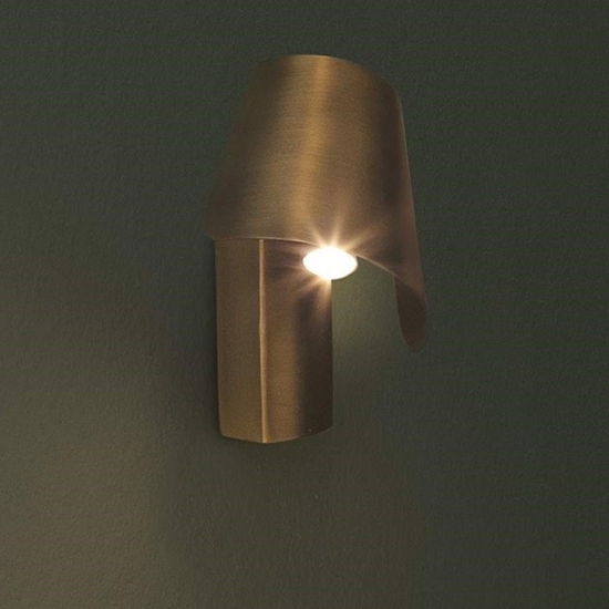 Applique per camera da letto moderna bronzo orientabile led 3w 3000k