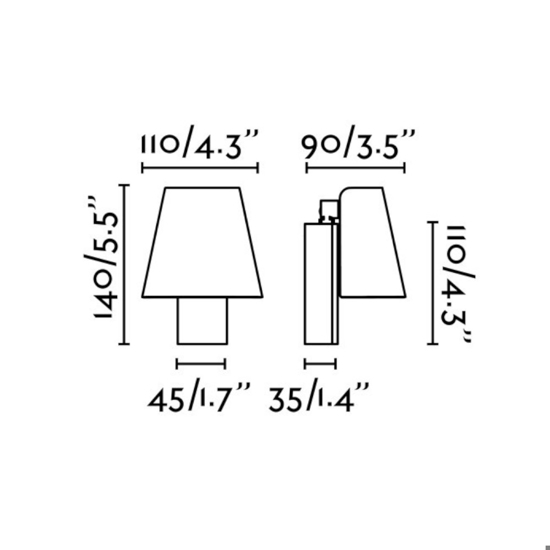 Applique per camera da letto moderna bronzo orientabile led 3w 3000k