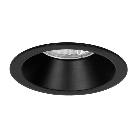 Faretto nero da incasso a soffitto rotondo