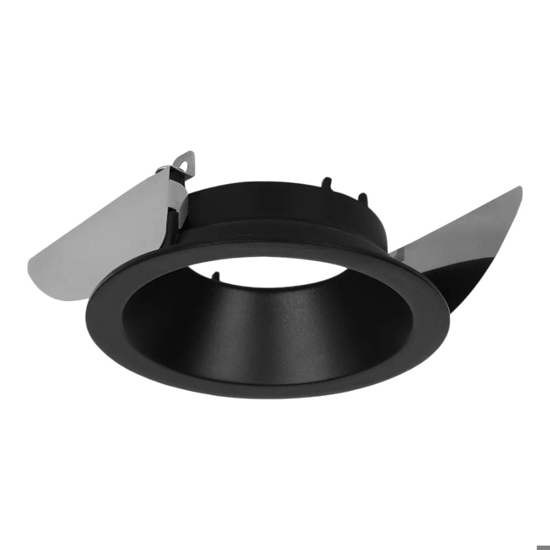 Faretto nero da incasso a soffitto rotondo